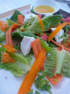 salad with beer dressing