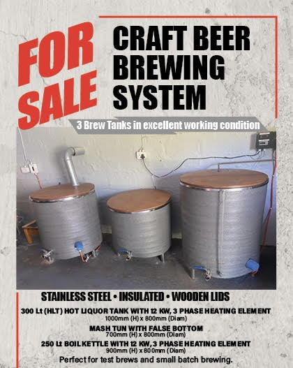 an advert for a brewery for sale in south africa